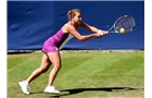 BIRMINGHAM, ENGLAND - JUNE 10:  Barbora Zahlavova Strycova of the Czech Republic in action during her first round match against Naomi Broady of Great Britain on day two of the Aegon Classic at Edgbaston Priory Club on June 10, 2014 in Birmingham, England.  (Photo by Tom Dulat/Getty Images)